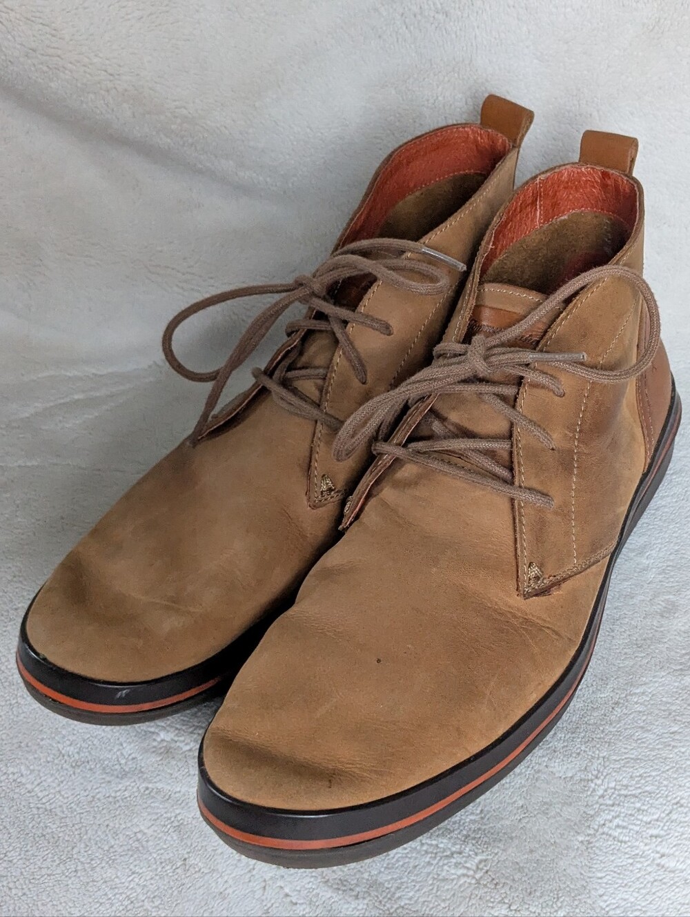 Tommy Bahama Reflexology Riker Tan Chukka Ankle Boots Mens Suede Size 10D